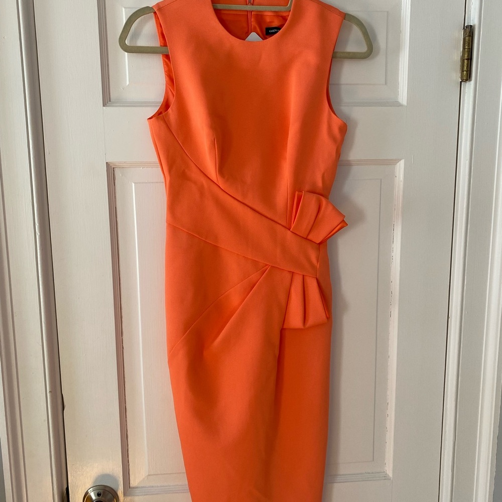 Karen Millen Vibrant coral Midi Dress
